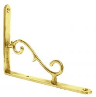Brass scroll effect shelf bracket 18 x 14cm