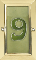 Single Brass Plain Number Tile Frame