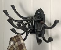 "Kynaston Avenue" Swivel Hook Rack in Black Iron