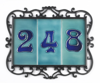 Treble Black Ornate Number Tile Frame
