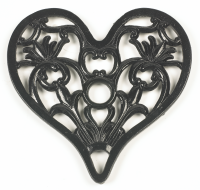 Trivet - Heavy Duty V3 Heart - Black