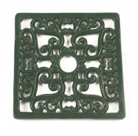 Green Square Cast Iron Trivet