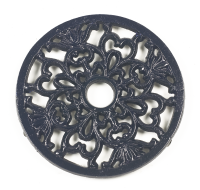 Blue Round Cast Iron Trivet