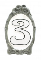 "Winter White" Reflective Cameo House Sign