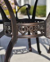 Close-up of the Heart Design on the Legs of the Table Close-up of the Heart Design on the Legs of the Table