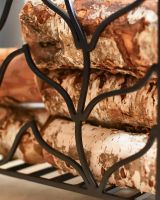 Close-Up of "Attingham" Leaf Style Log Rack 