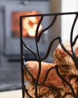 Close-Up of Pattern on "Attingham" Leaf Style Log Rack 