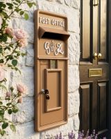 "Autumn Leaves" King George Rex Post Box Front digital illustration "Autumn Leaves" King George Rex Post Box Front digital illustration