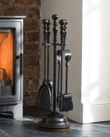"Blakeden Hall" Black & Wooden Companion Set - 51cm Digital Illustration