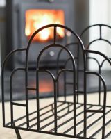 Close-Up of Empty "Clarisa" Art Deco Log Rack Close-Up of Empty "Clarisa" Art Deco Log Rack