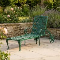 "Coalbrookdale" Reclining Garden Sun Lounger Green Digital Illustration "Coalbrookdale" Reclining Garden Sun Lounger Green Digital Illustration