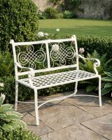 "Devonshire" Wrought Iron Garden Bench ai illustration