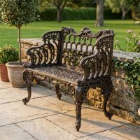 "Edith" Outdoor Garden Bench Digital Illustration