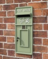 "Forest Green" King George Rex Post Box Front