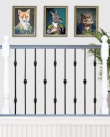 Set of Two Matte Black Spindles For Landing In Situ  Set of Two Matte Black Spindles For Landing In Situ