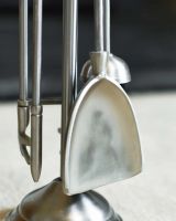 Close-Up of Tools for "Grecian" Pewter Fireside Companion Set 40cm Close-Up of Tools for "Grecian" Pewter Fireside Companion Set 40cm