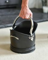 Scale Shot for "Hinswick" Victorian Black Iron and Nickel Coal Bucket - Small Scale Shot for "Hinswick" Victorian Black Iron and Nickel Coal Bucket - Small