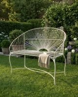 "Horizons” Wrought Iron Garden Seat ai illustration