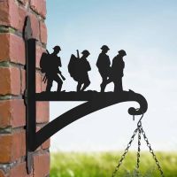 "In Formation" Walking Soldiers Hanging Basket Bracket in Situ