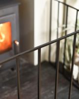 Close-Up of "Inglewood Croft" Heavy Duty Bespoke Fire Guard in Situ