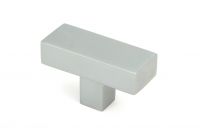"Kodiak" Heavyweight Block T-Bar in a Satin Chrome Finish on a White Background Shown at an Angle