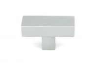 "Kodiak" Heavyweight Block T-Bar in a Satin Chrome Finish on a White Background Shown Front On