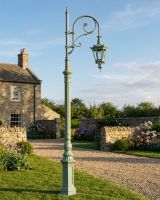 "Lady Adelaide" Antique Blue Cast Iron Ornate Swan Neck Lamp Post 2 digital illustration "Lady Adelaide" Antique Blue Cast Iron Ornate Swan Neck Lamp Post 2 digital illustration