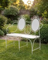 "Lady Josephina" Cameo Two Seater Garden Bench ai illustration