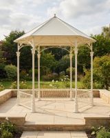 "Lady Madeline" Garden Gazebo in Situ in the Garden Digital Illustration n "Lady Madeline" Garden Gazebo in Situ in the Garden Digital Illustration n