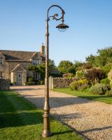 "Lady Oralie" Antique Gold Deluxe Cast Iron Victorian Lamp Post 3.1m digital illustration