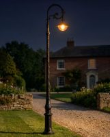 "Lady Oralie" Black Deluxe Cast Iron Victorian Lamp Post 3m digital illustration at night "Lady Oralie" Black Deluxe Cast Iron Victorian Lamp Post 3m digital illustration at night