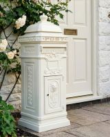 "Letters of Love" Deluxe White Wedding Camden Free Standing Post Box digital illustration