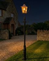 "Lincoln" Copper Swan Neck & Lamp Post 3.8m digital illusration at night "Lincoln" Copper Swan Neck & Lamp Post 3.8m digital illusration at night