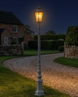 "Lindon Grey" Lamp Post - 2.6m digital illustration at night