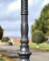 Close-up of the Ornate Pattern on the Post of the Lamp Post