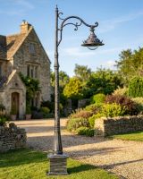 "Lord Arian" Antique Silver Ornate Gothic Cast Iron Lamp Post 2.5m digital illustration