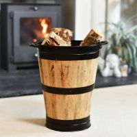 "Lornedale" Wooden and Cast Iron Log Holder - 39cm "Lornedale" Wooden and Cast Iron Log Holder - 39cm