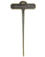 "Love In a Mist" Brass Garden Plant Marker "Love In a Mist" Brass Garden Plant Marker