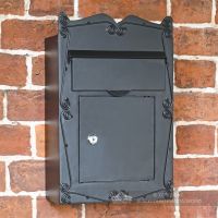"Mulrose" Slim Wall Mounted Post Box in a Sleek Black Finish