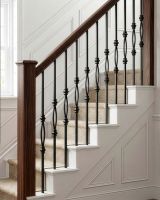 "Ripple" Matte Black Steel Stair Spindle - Spindle Only - No Brackets digital illustration