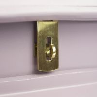 Latch on the Front of the Post Box Ready for a Pad Lock Latch on the Front of the Post Box Ready for a Pad Lock