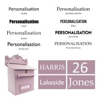 Vinyl Personalisation Available on the "Savannah Sunset" Goldhay Secure Post and Parcel Box Vinyl Personalisation Available on the "Savannah Sunset" Goldhay Secure Post and Parcel Box