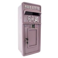 "Savannah Sunset" Slim King George Post Box Finished in a Light Pink "Savannah Sunset" Slim King George Post Box Finished in a Light Pink