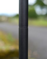 Matt Black Finish on the Post of the Lamp Post