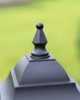 Traditional Matt Black Finial on the Top of the Lid