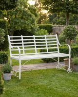 "The Brierley" Wrought Iron Garden Bench ai illustration