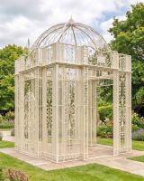 "The Royal Alexandria" Cream Wrought Iron Gazebo in Situ in the Garden Digital Illustration "The Royal Alexandria" Cream Wrought Iron Gazebo in Situ in the Garden Digital Illustration