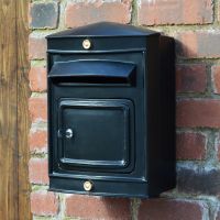 Narrow wall mounted Sheffield post box with front opening door Narrow wall mounted Sheffield post box with front opening door