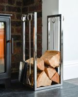 "Thorrum Grange" Companion Set with Log Holder 59cm Digital Illustration