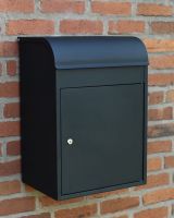 "Titan" Medium Wall-Mounted Parcel box in Black Steel main image